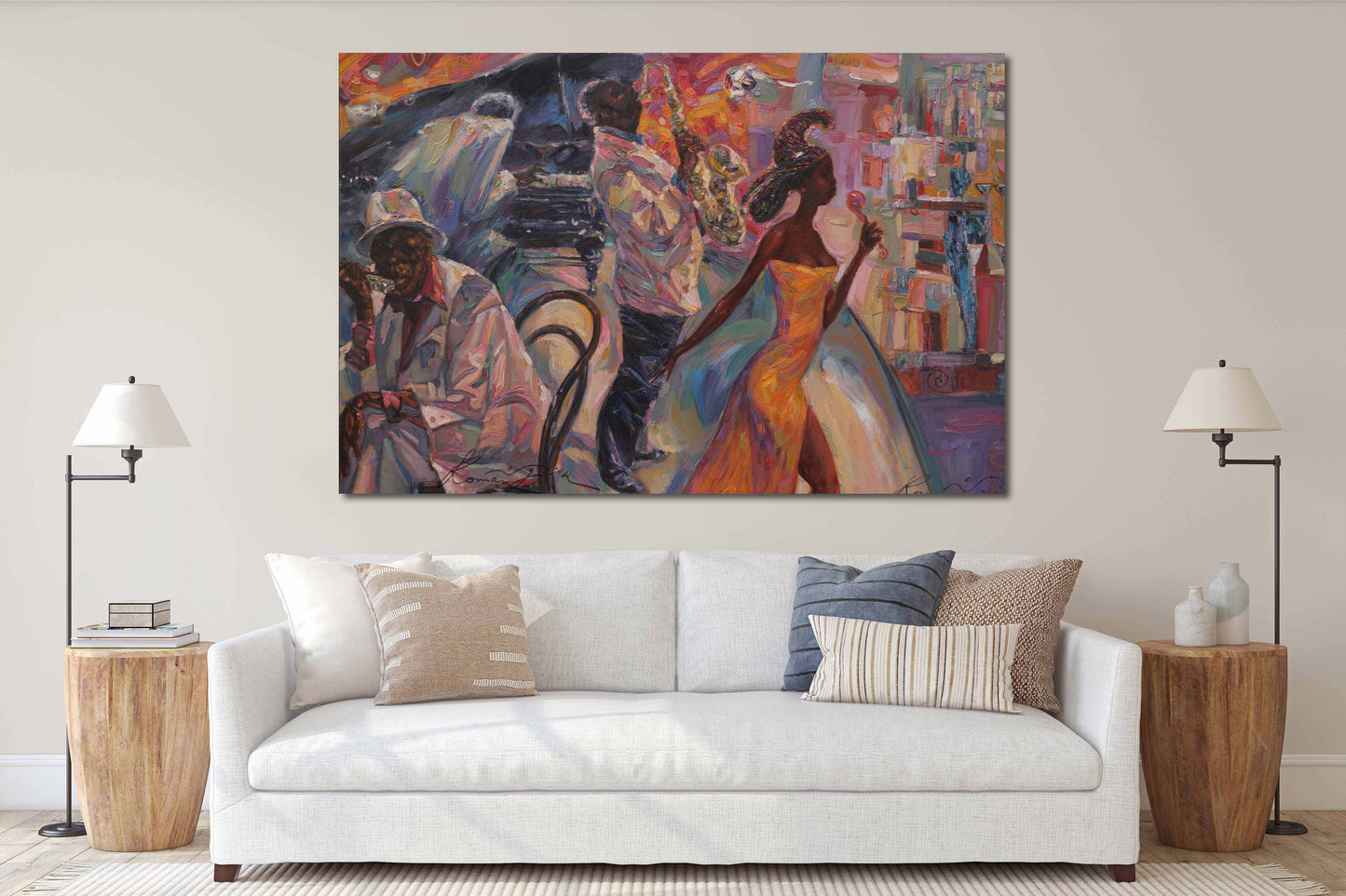 Music wall art jazz wall decor jazz club decor African american wall art Black woman wall art saxophone wall art jazz canvas print