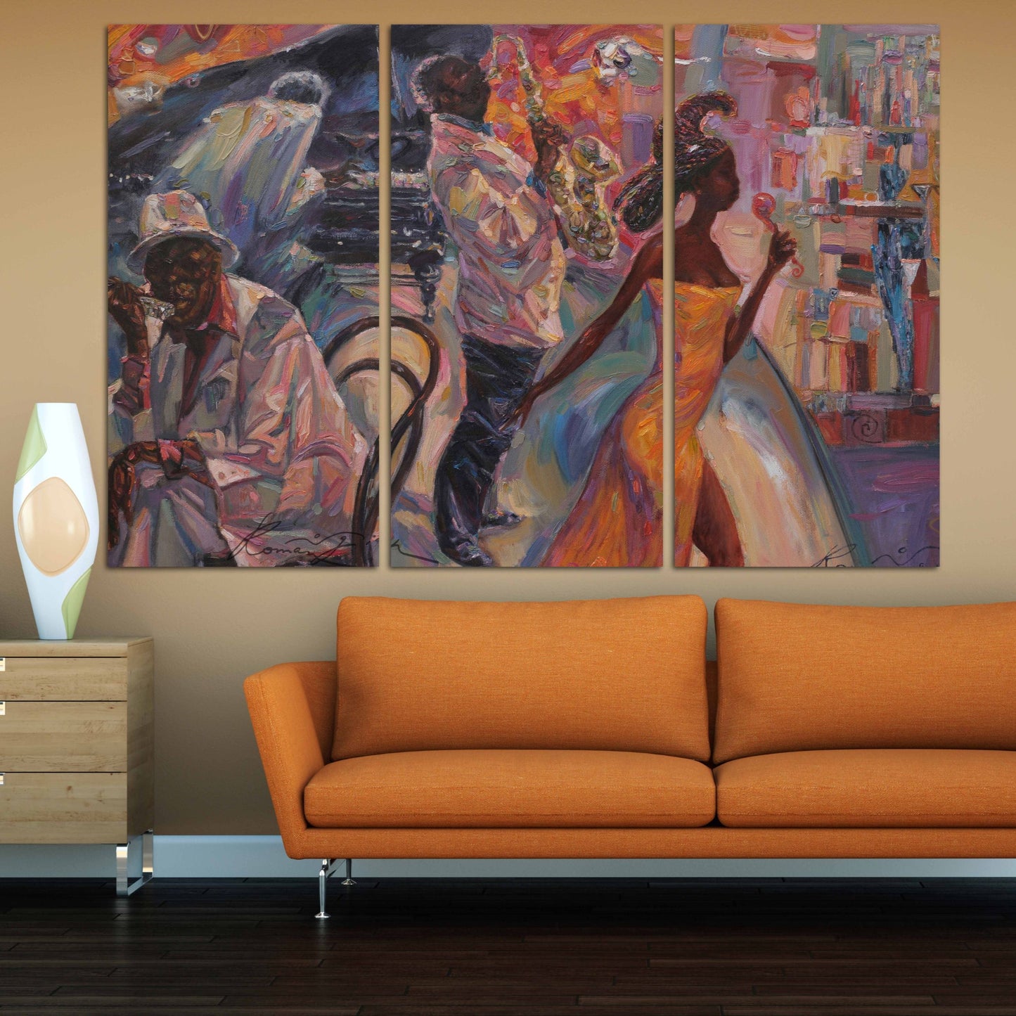 Music wall art jazz wall decor jazz club decor African american wall art Black woman wall art saxophone wall art jazz canvas print