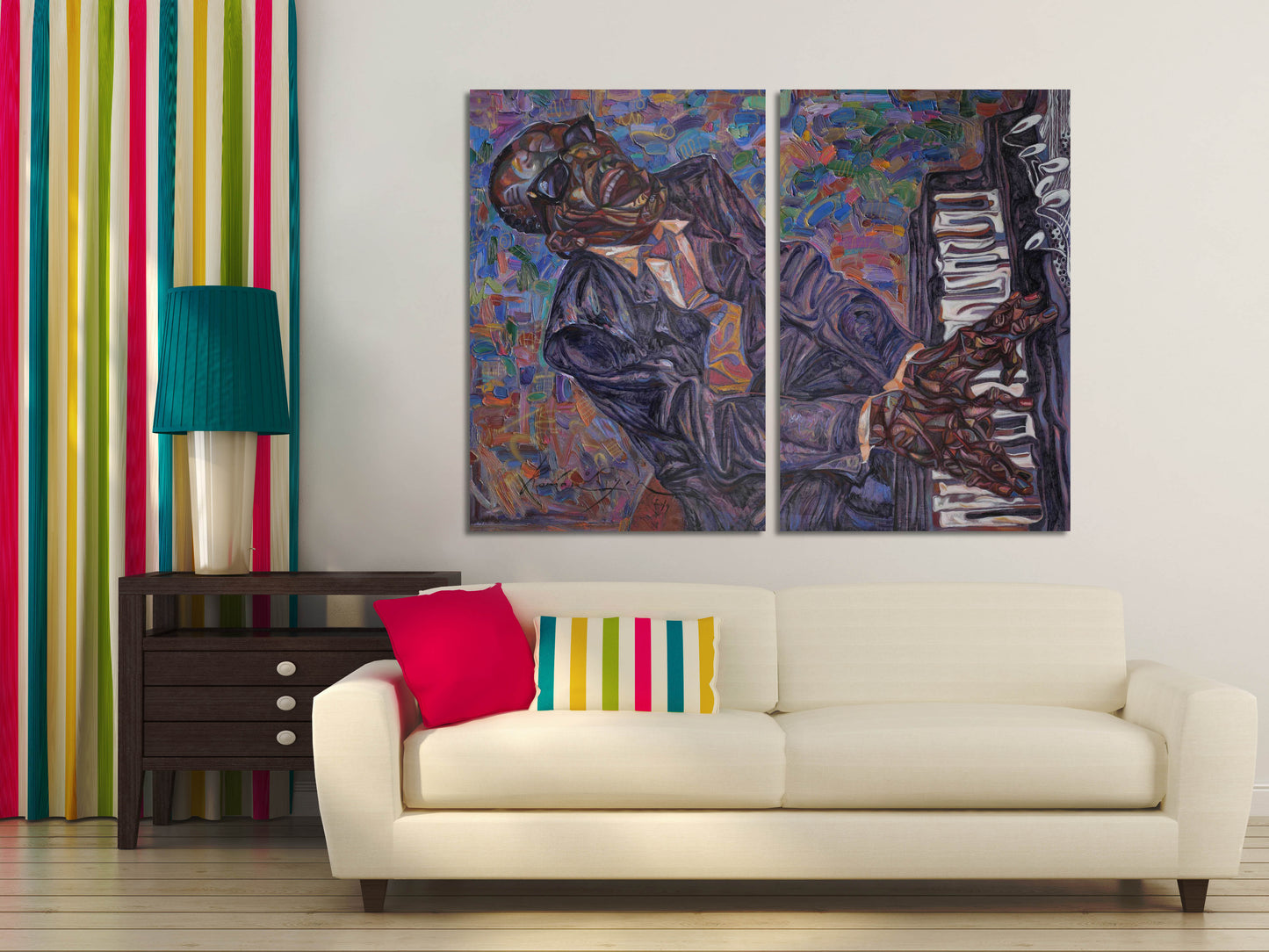 Music wall art jazz wall decor jazz club decor African american wall art Jazz canvas print Black man wall art