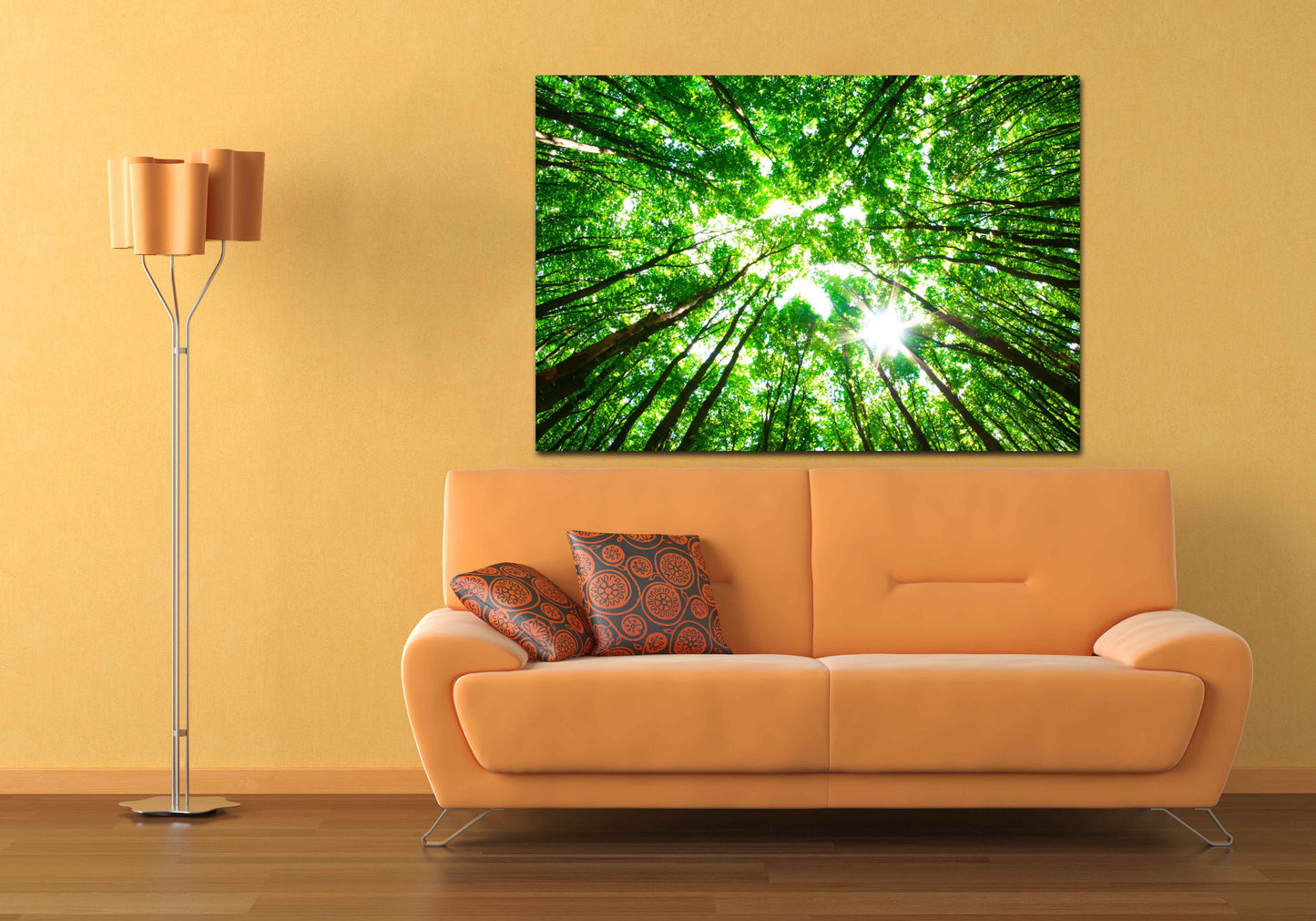 Tree topper wall art Forest wall art Tree Branch Print Home wall decor Canvas painting Farmhouse wall decor Multi panel wall art