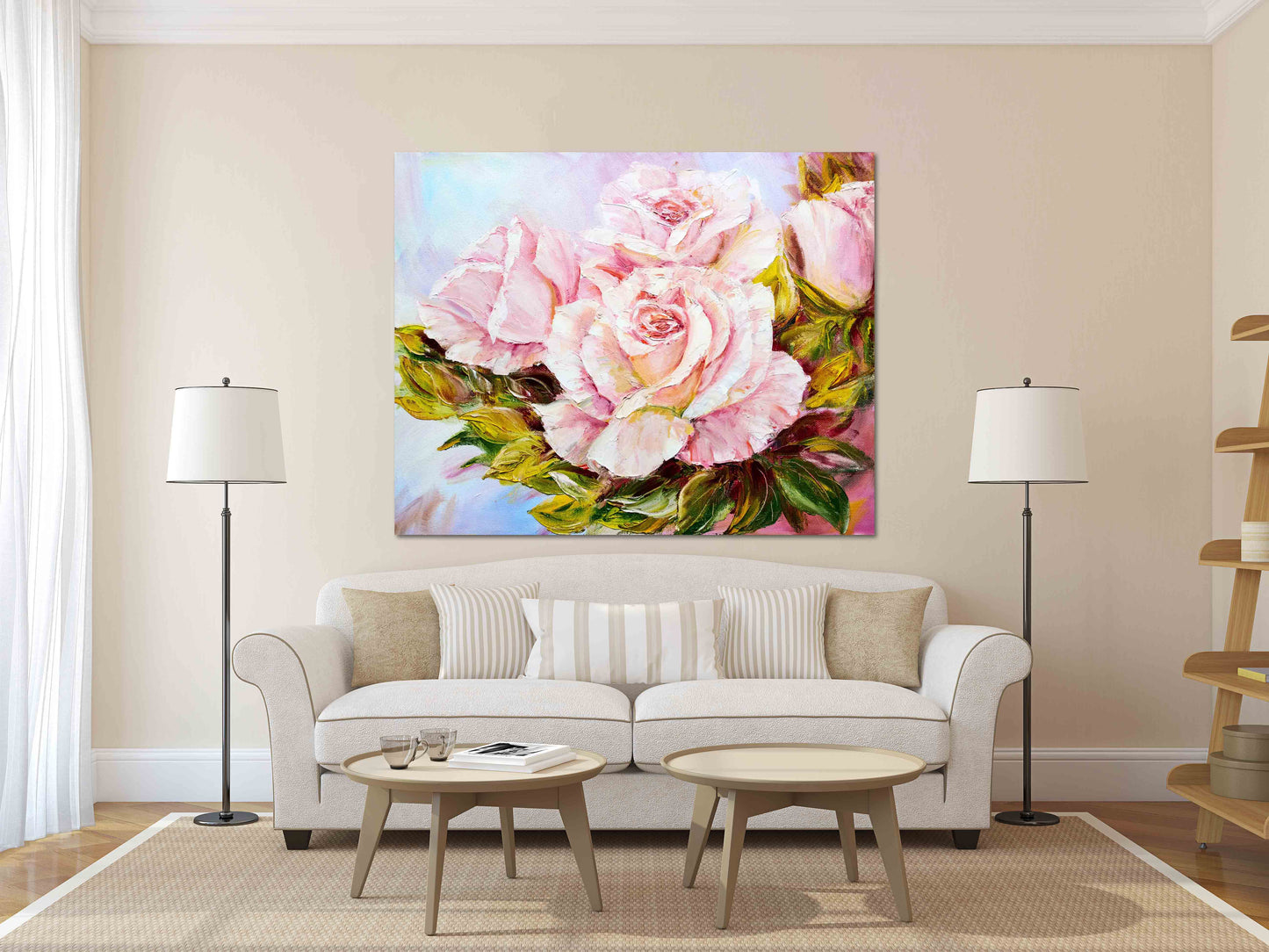Flowers wall art Vintage floral oil painting home wall decor canvas painting Wall art boho flowers flowers canvas living room wall art