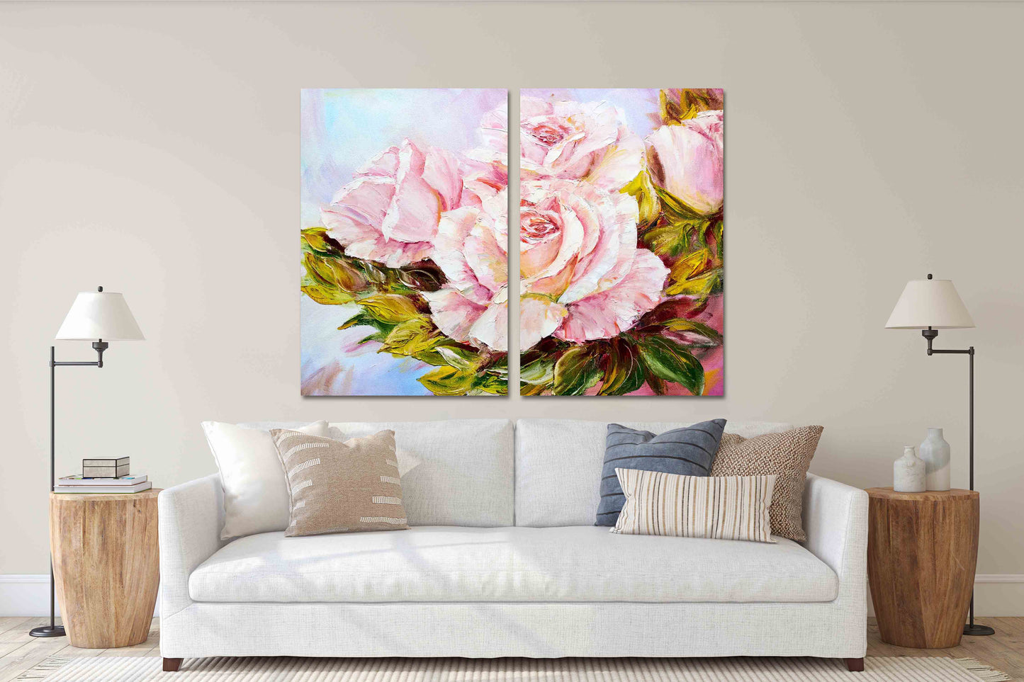 Flowers wall art Vintage floral oil painting home wall decor canvas painting Wall art boho flowers flowers canvas living room wall art
