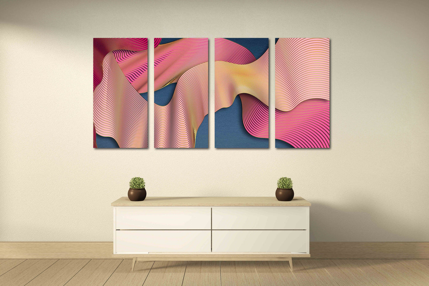 Modern abstract art Geometric patterns Wall collage kit Multi panel canvas Wall art Canvas painting Abstract wall art Home wall decor