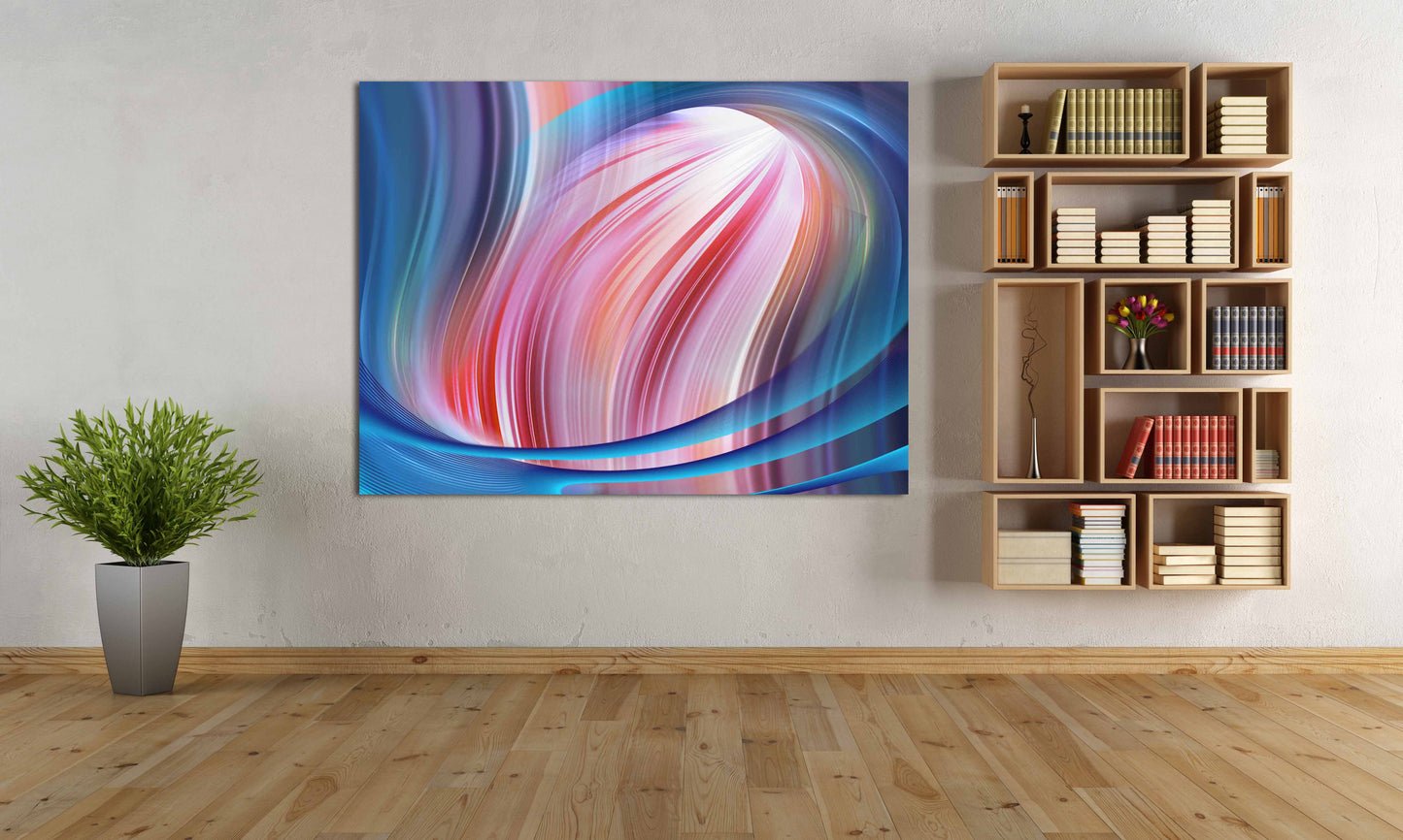 Abstract colorful painting large Abstract expressionist painting Modern abstract art Home wall decor 3 piece frame canvas