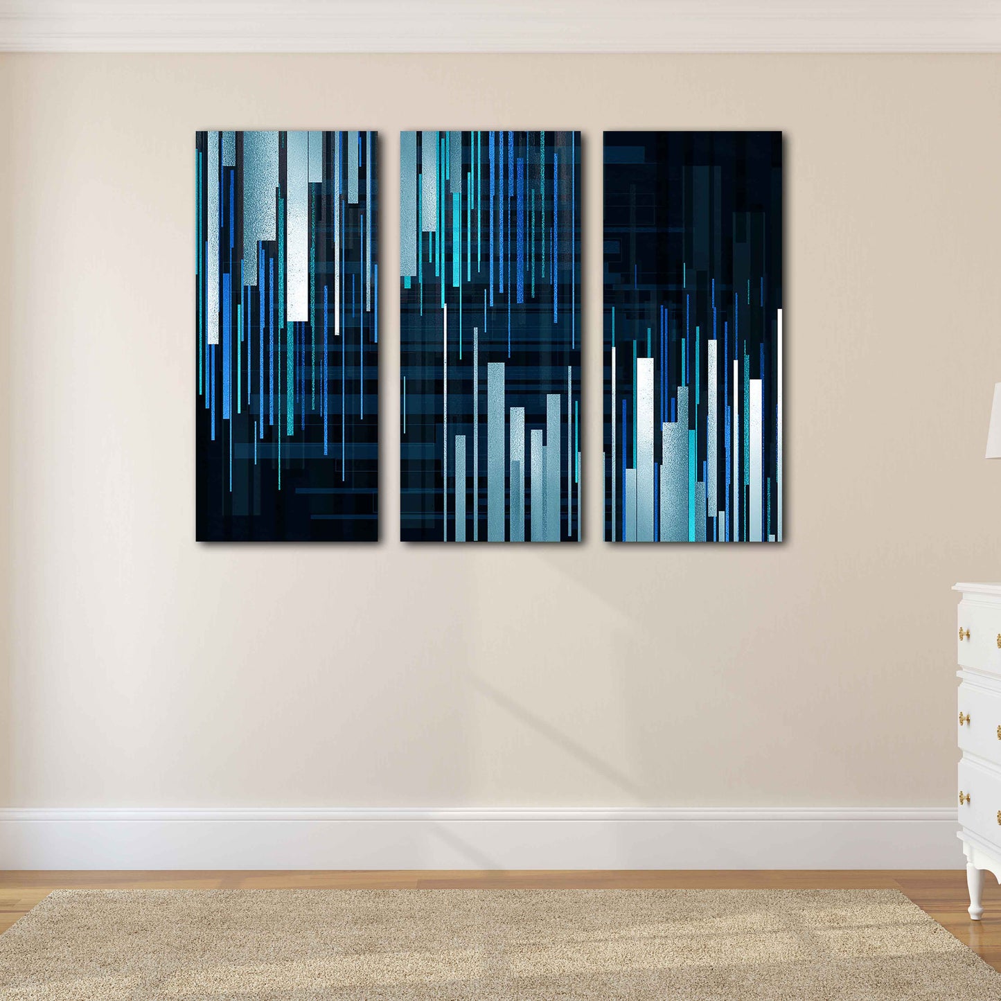 Single line drawing Modern abstract art 3 piece frame canvas Multi panel canvas Wall art Canvas painting Abstract wall art Home wall decor