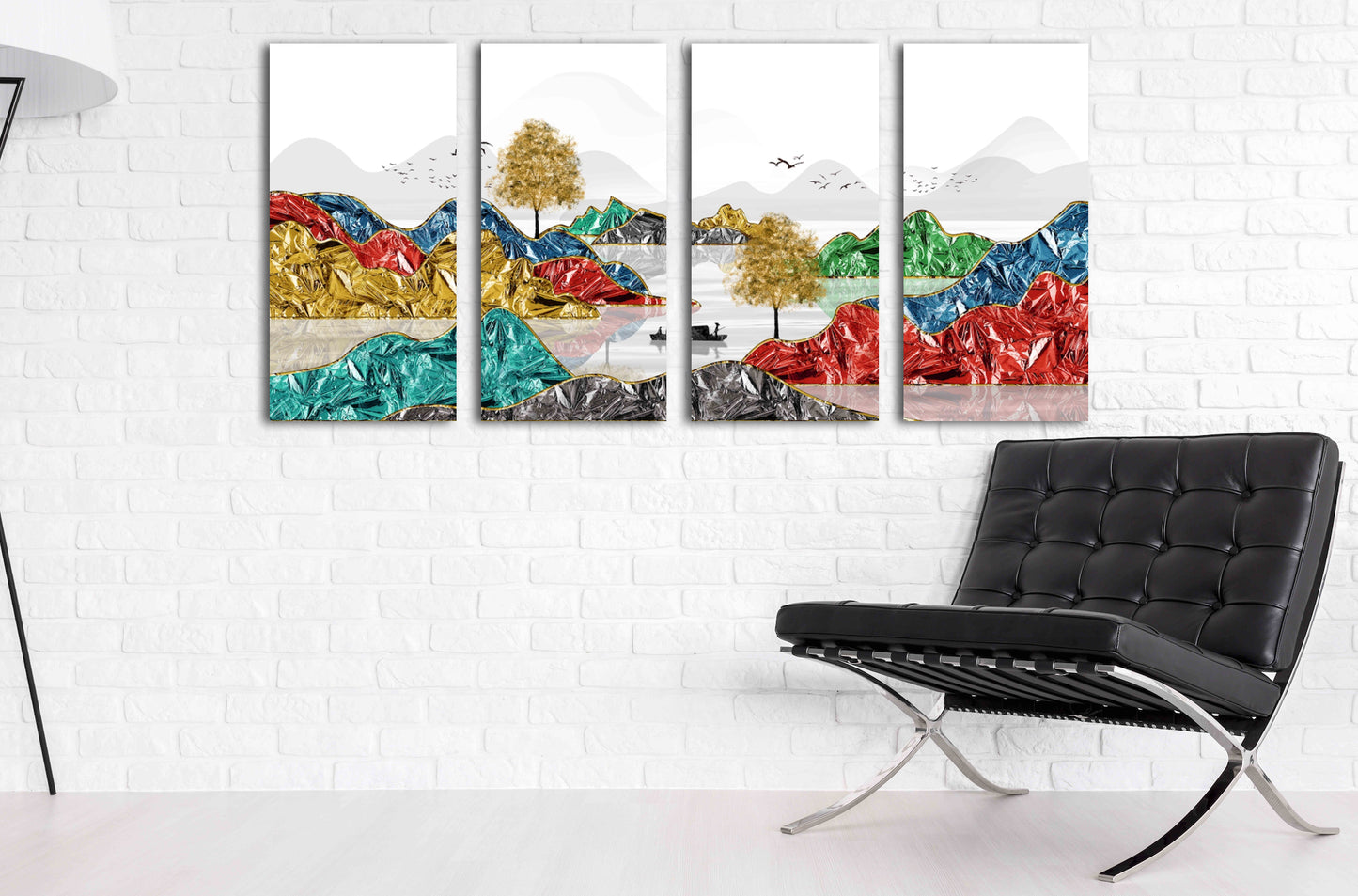 Mountain lake painting original art lake Framed wall art mountains Outdoors mountains Canvas painting Home wall decor Rocks and mountains