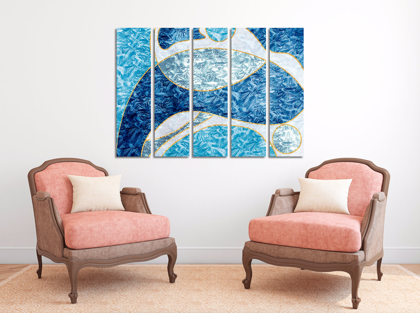 Abstract colorful painting large Modern abstract art Expressionist painting Abstract wall art 3 piece frame canvas Home wall decor