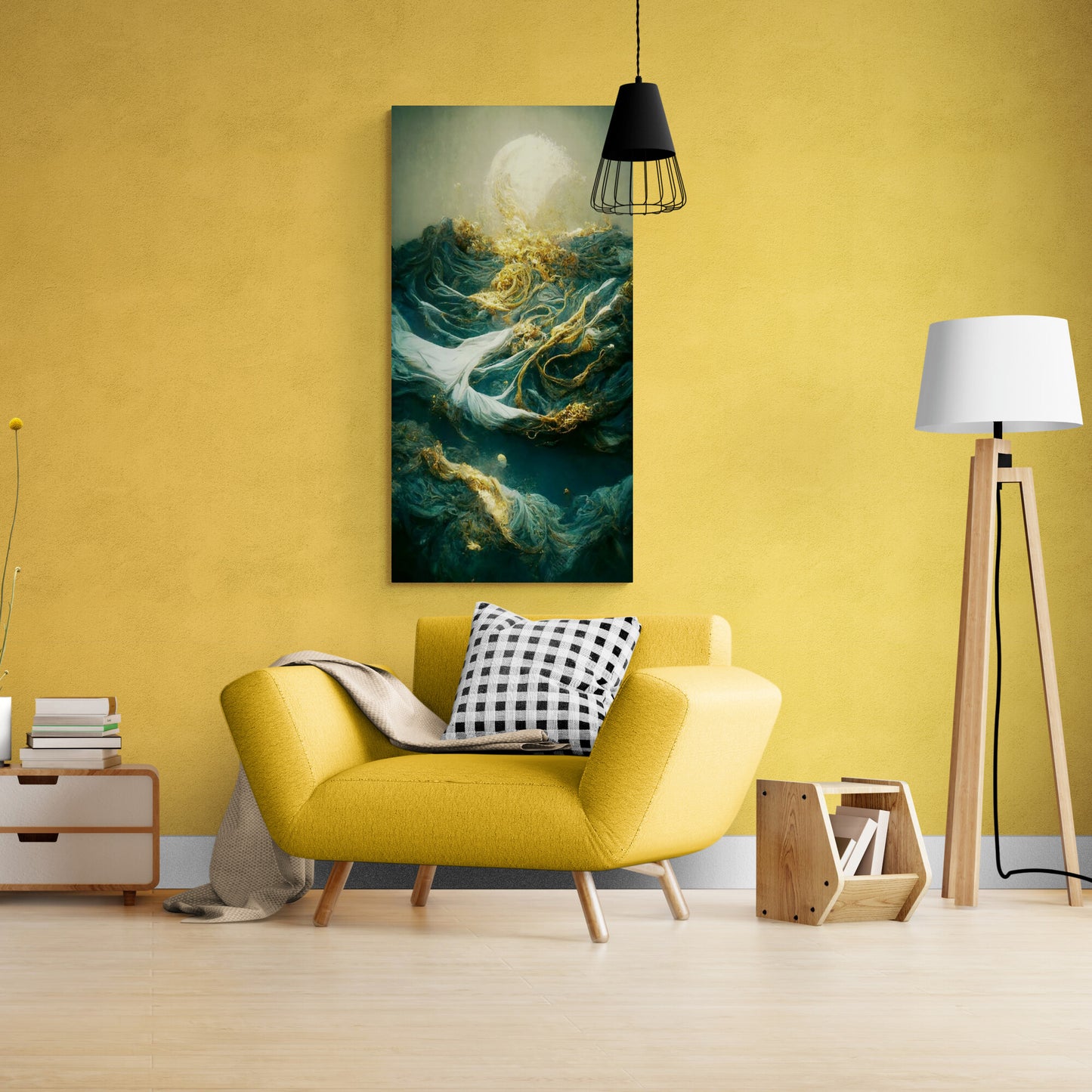Fantasy-Wandkunst, 3D-Leinwanddruck, gerahmtes Mystery-Kunstwerk, vertikale Wandkunst über dem Bett, abstrakte Wandkunst, Akzentkunst p