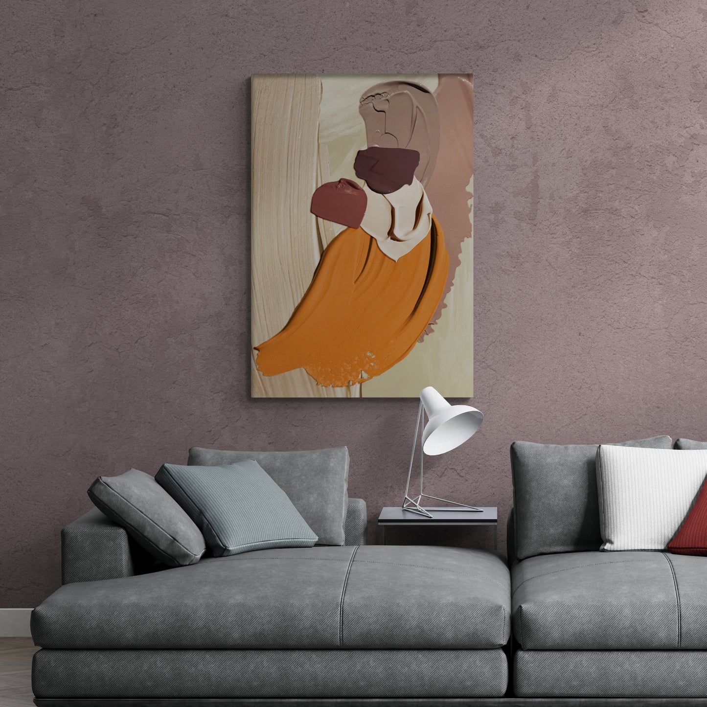 Wandkunst mit Ölgemälde-Effekt, abstrakter Leinwanddruck, modernes Kunstwerk, druckbares Wanddekor, gerahmte Wandkunst, Geschenk für ihn