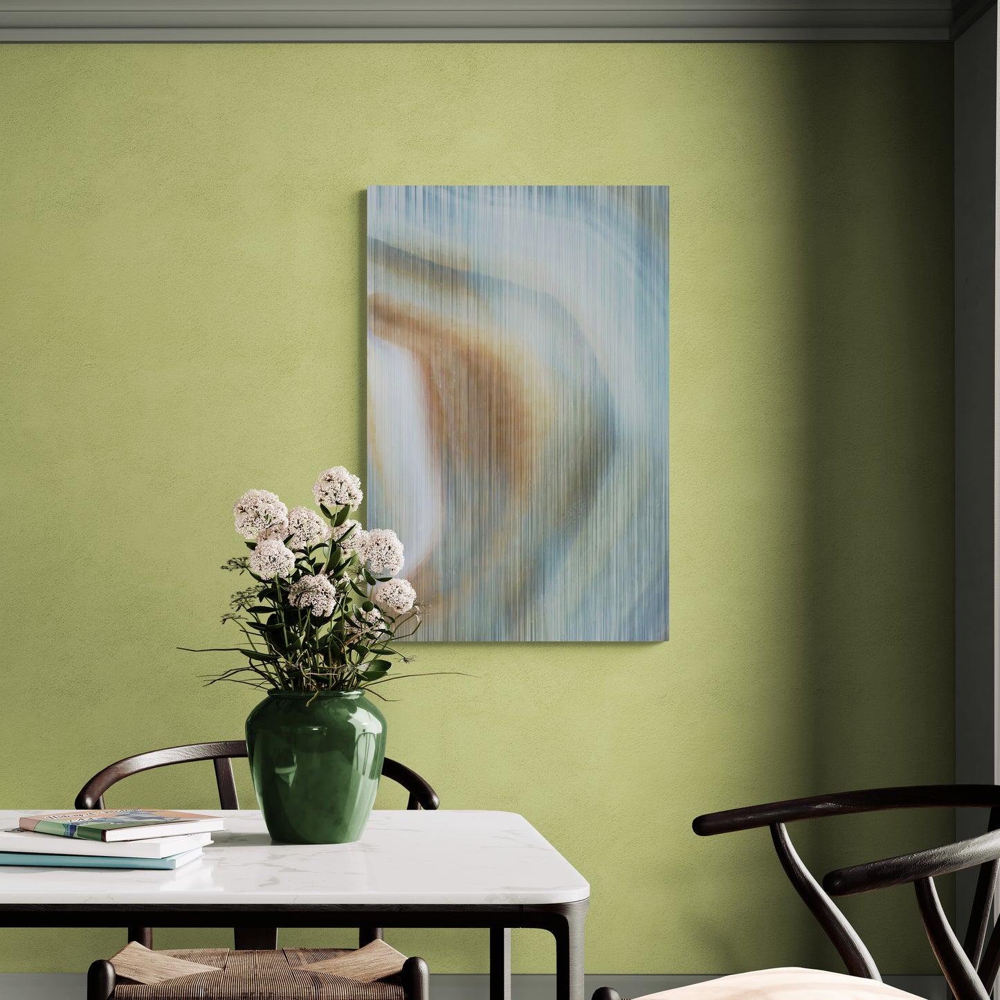 Abstrakte Wandkunst, Marmor-Leinwanddruck, gerahmtes blaues Kunstwerk, große Wandkunst über dem Bett, Wohnzimmer-Leinwanddruck, Geschenk für ihn