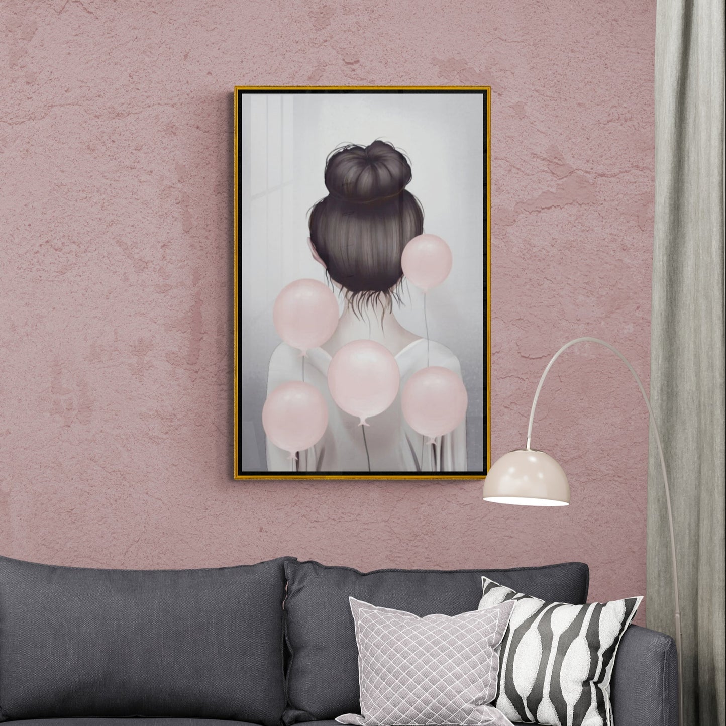 Mädchen Wandkunst, Teenager Leinwanddruck, moderner Kunstdruck, trendige Wandkunst, gerahmte Wandkunst, Designer Leinwanddruck, Geschenk für Sie