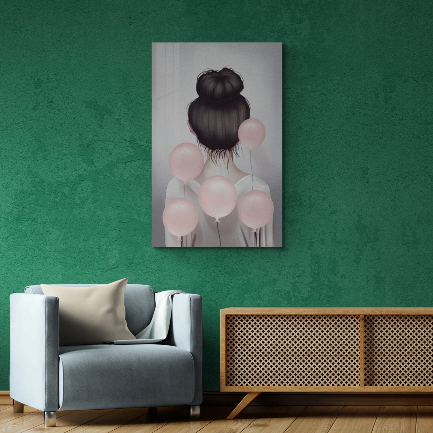 Mädchen Wandkunst, Teenager Leinwanddruck, moderner Kunstdruck, trendige Wandkunst, gerahmte Wandkunst, Designer Leinwanddruck, Geschenk für Sie