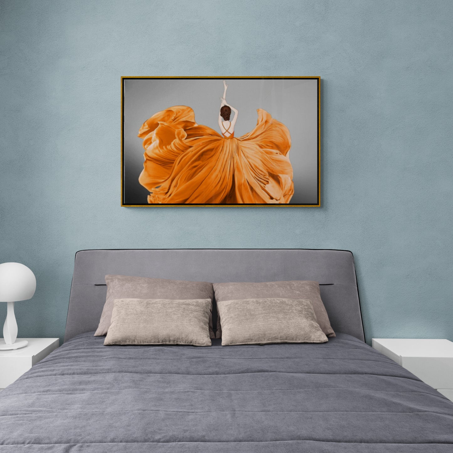 Modern wall art, stylish art print, large above bed canvas print, wall art with woman, stylish artwork, vertical wall art, gift for her