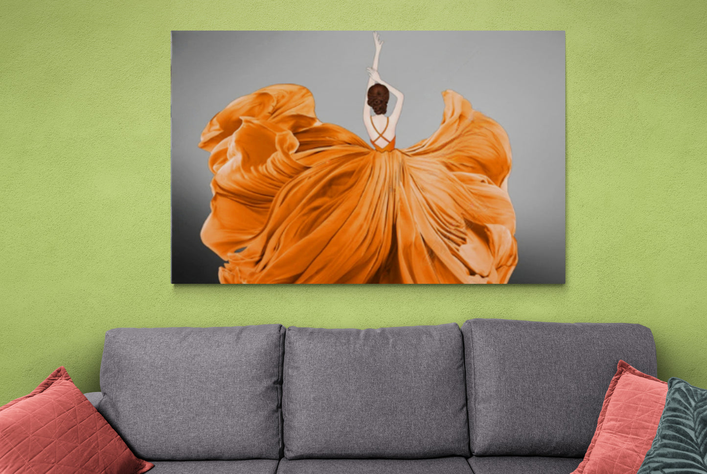Modern wall art, stylish art print, large above bed canvas print, wall art with woman, stylish artwork, vertical wall art, gift for her