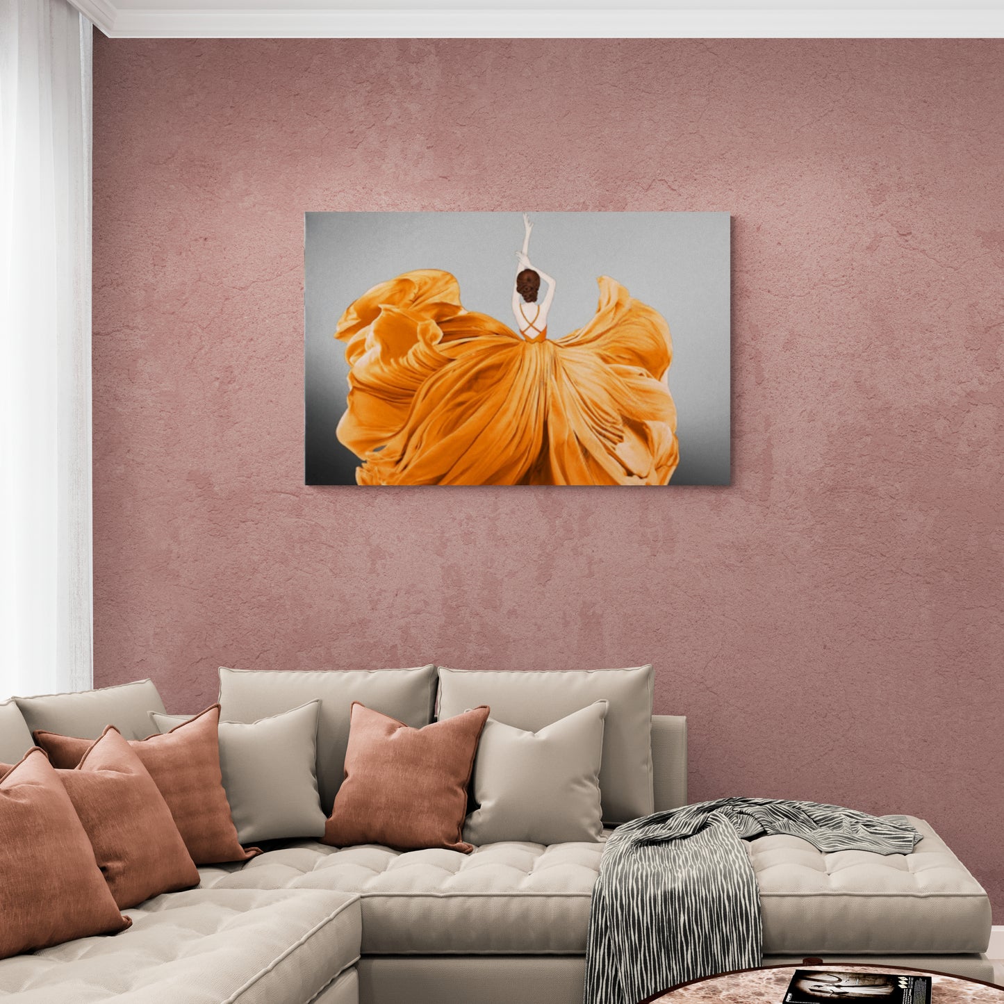 Modern wall art, stylish art print, large above bed canvas print, wall art with woman, stylish artwork, vertical wall art, gift for her