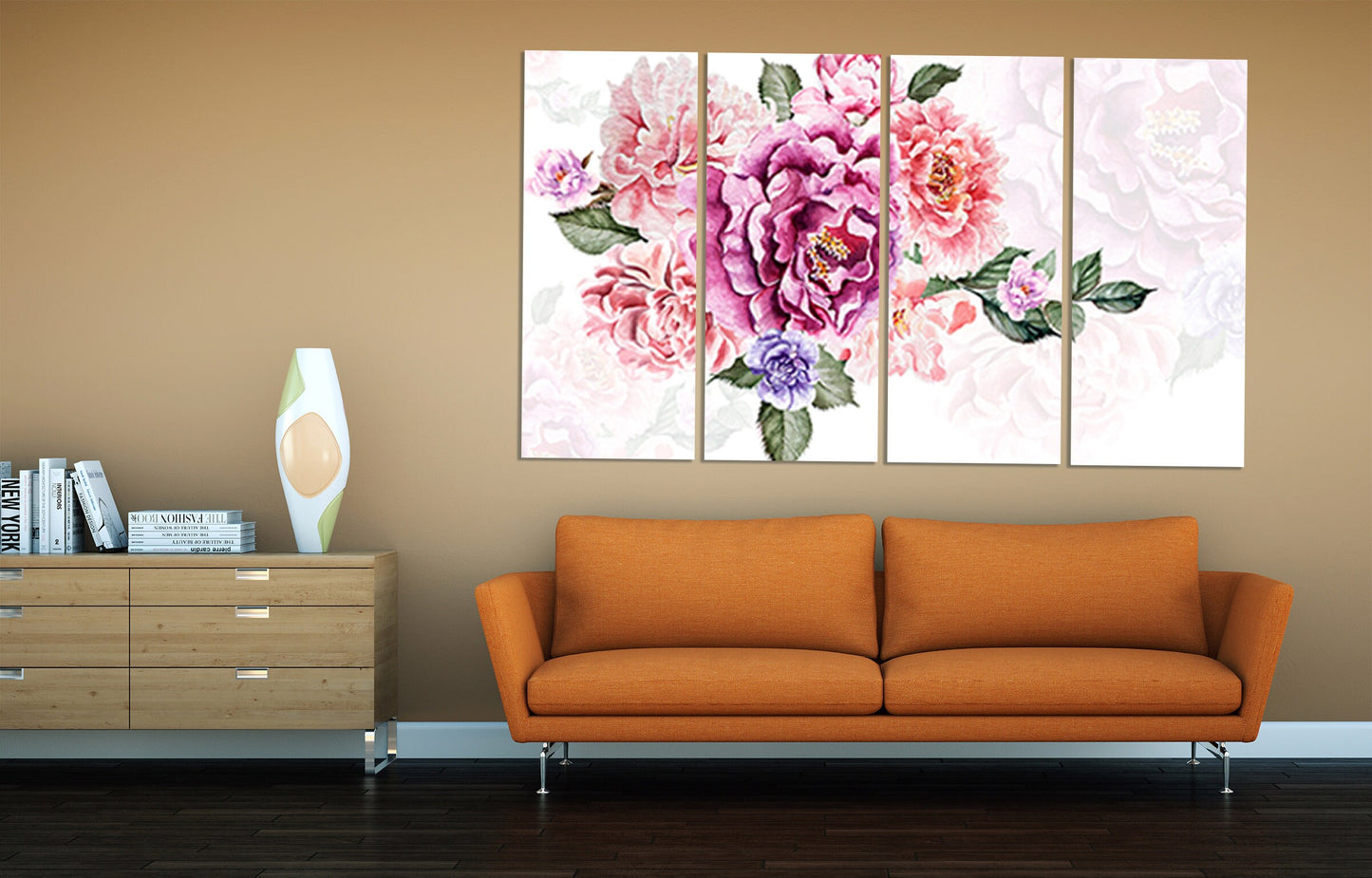 Wall art boho flowers, Botanical paintings, Flowers wall art paintings on canvas, bouquet of flowers wall art, boho flowers print