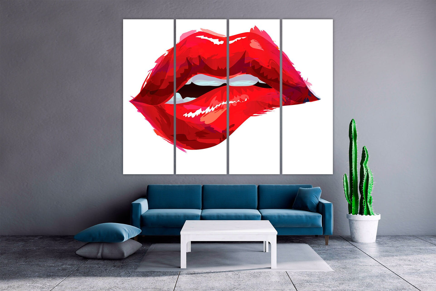 Rote Lippen Leinwanddruck Mode Wandkunst Moderne Wanddekoration Gemälde auf Leinwand sehr große Leinwandgemälde