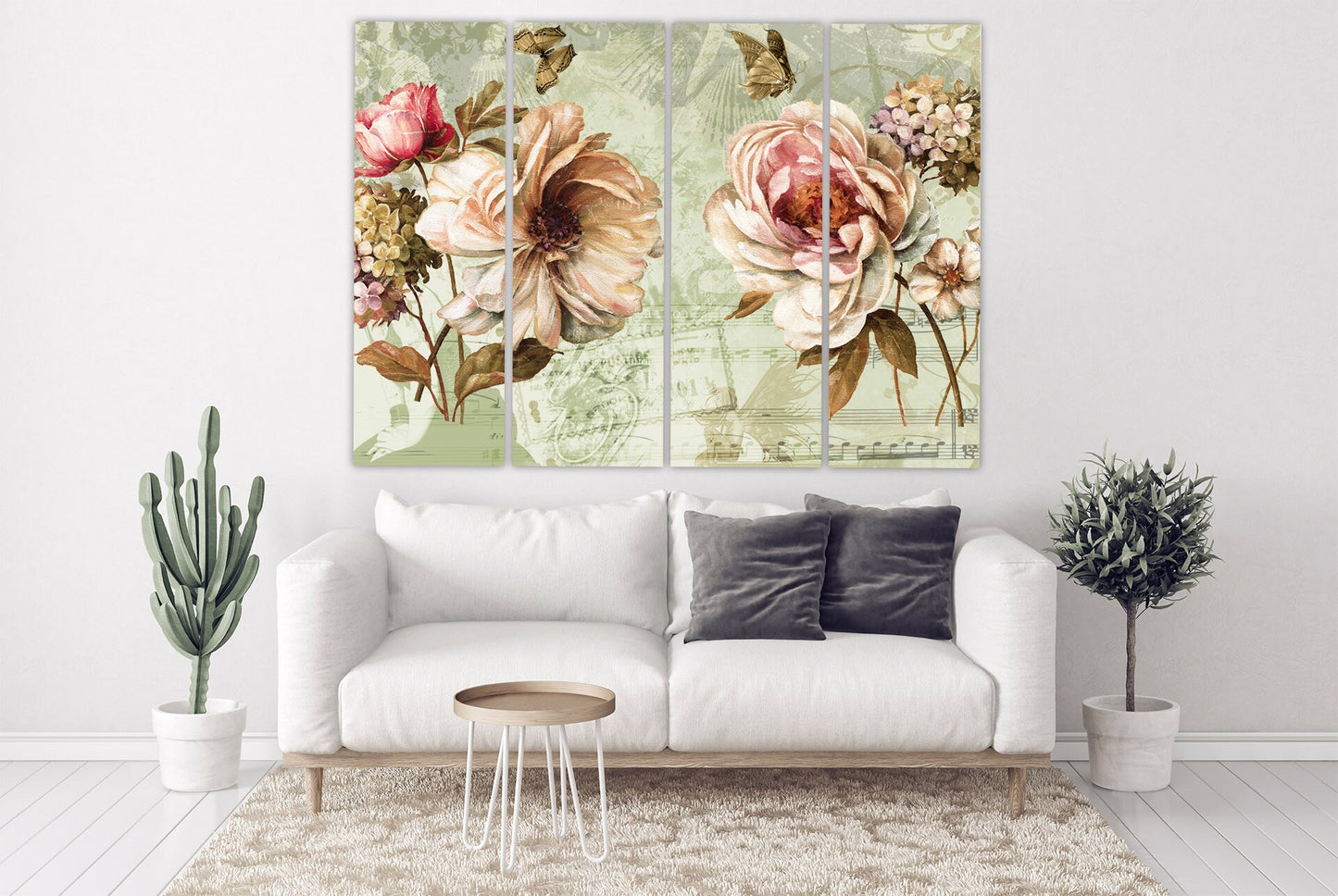 Wall art boho flowers, Botanical paintings, Flowers wall art paintings on canvas, bouquet of flowers wall art, boho flowers print