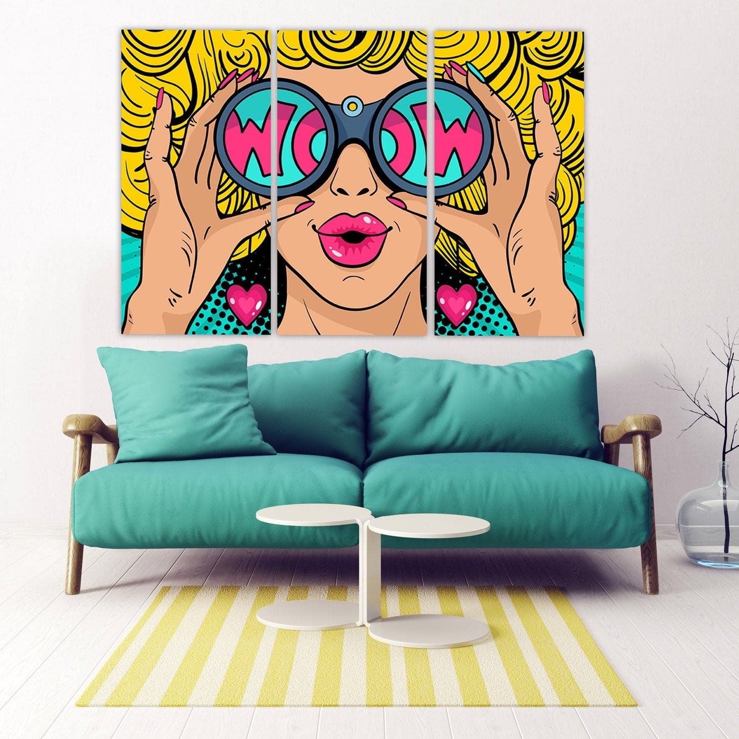 Gemälde Frauengesichter Wandkunst Gemälde auf Leinwand, Wohnwanddekor, Leinwandgemälde, helle Wandkunst, Wandbehang Dekor
