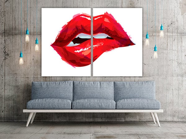 Rote Lippen Leinwanddruck Mode Wandkunst Moderne Wanddekoration Gemälde auf Leinwand sehr große Leinwandgemälde