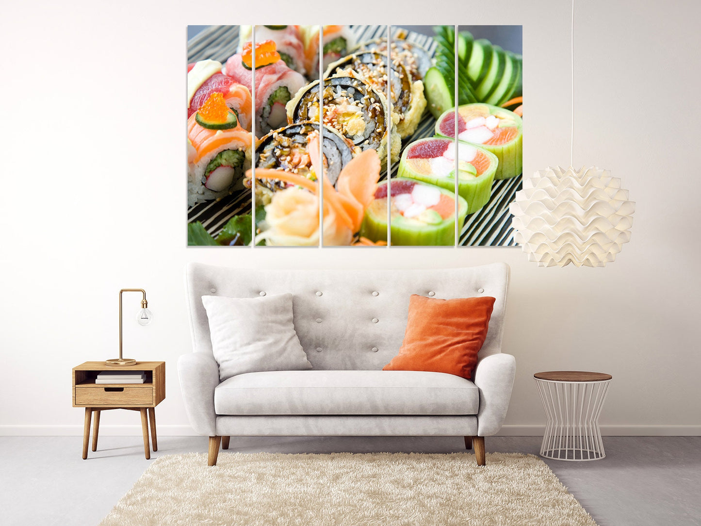 Sushi-Wandkunst, Küchenwanddekor, Küchenwandkunst, Küchenleinwand, extragroße Wandkunst, mehrteilige Wandkunst, Leinwandwandkunst