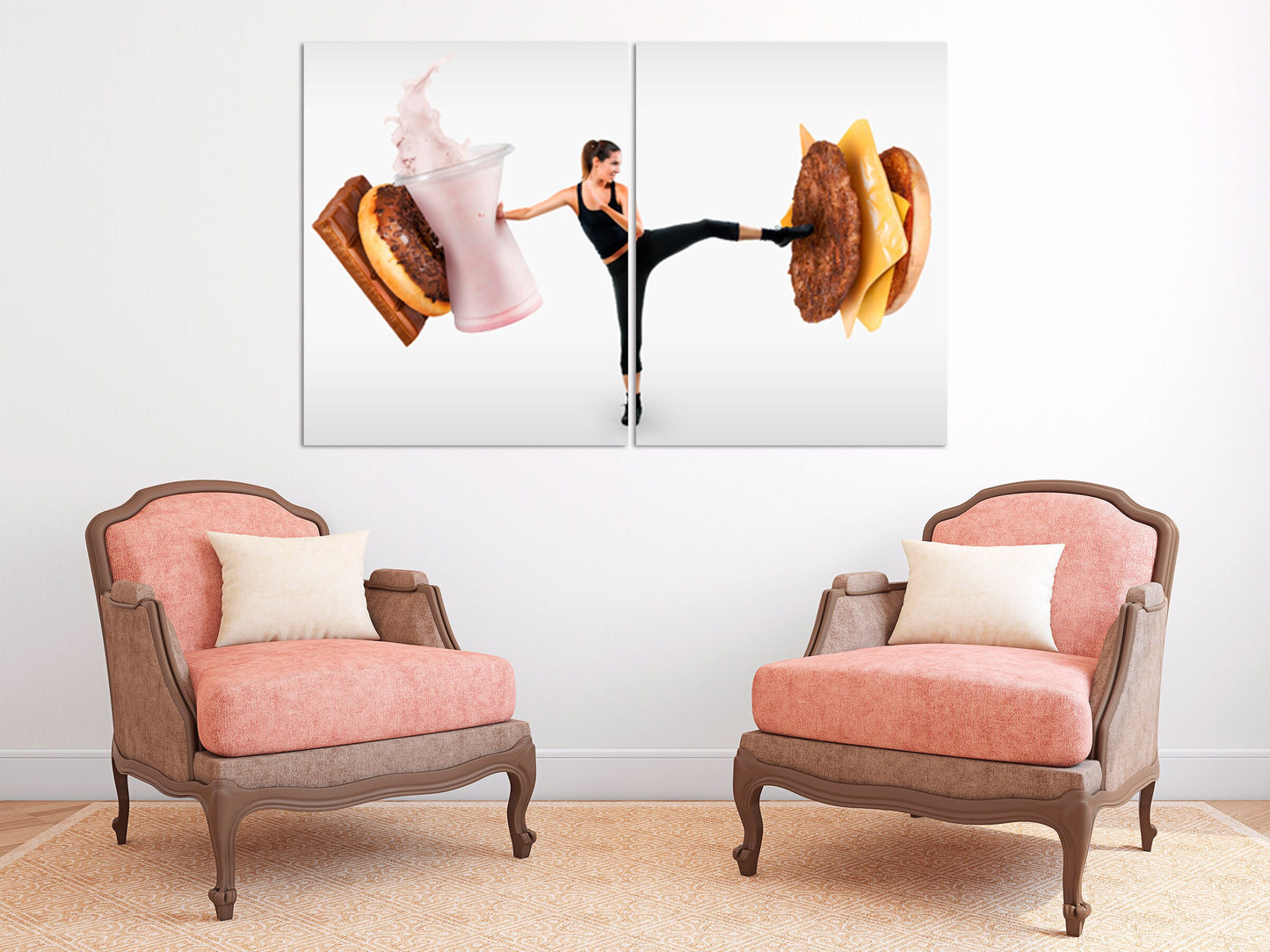 Fitness wall decal athlete gifts sports extra large multi wall art Bedroom Living room Office wall decor printable wall art set