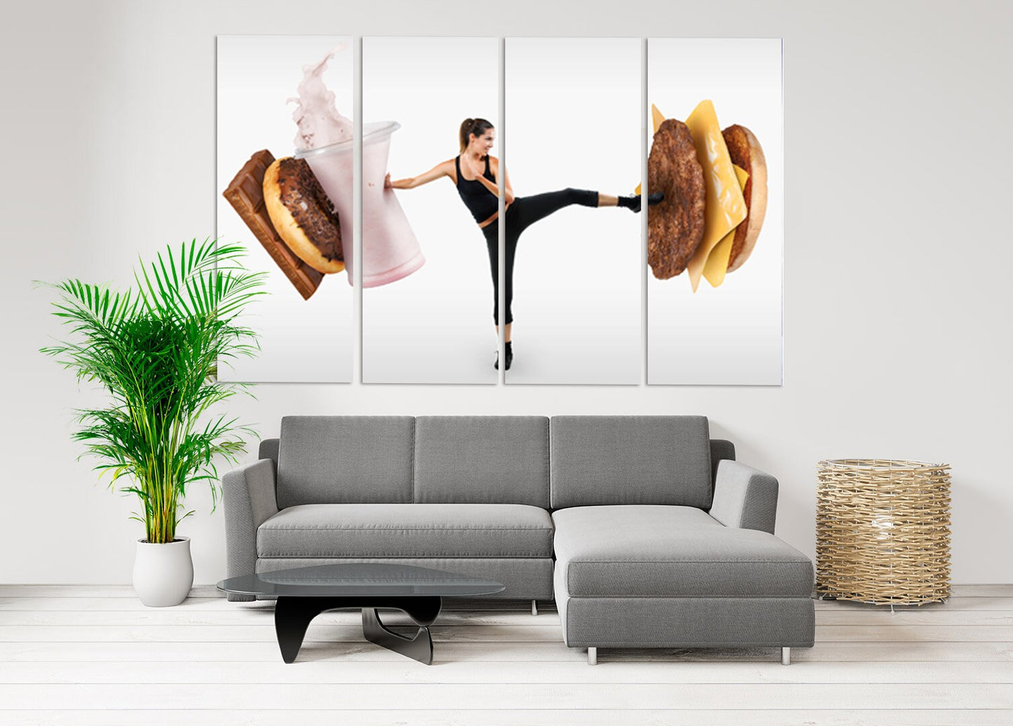 Fitness wall decal athlete gifts sports extra large multi wall art Bedroom Living room Office wall decor printable wall art set