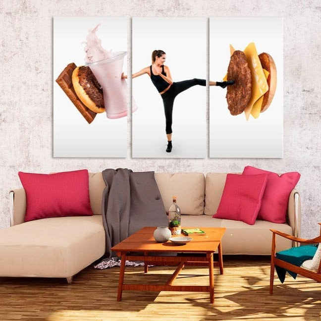 Fitness wall decal athlete gifts sports extra large multi wall art Bedroom Living room Office wall decor printable wall art set