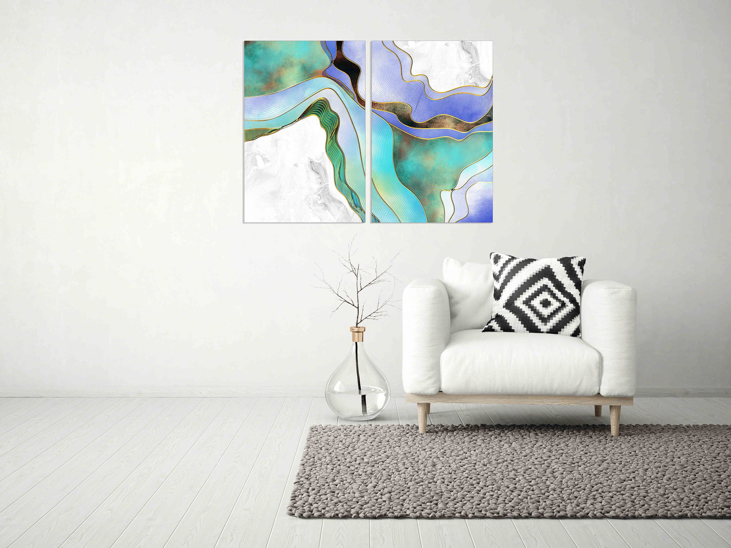 Abstraktes Wandkunstgemälde auf Leinwand, Bilderrahmen, extragroß, mehrteilige Wandkunst, abstrakter Druck, Wanddekoration, ruhige horizontale Kunst