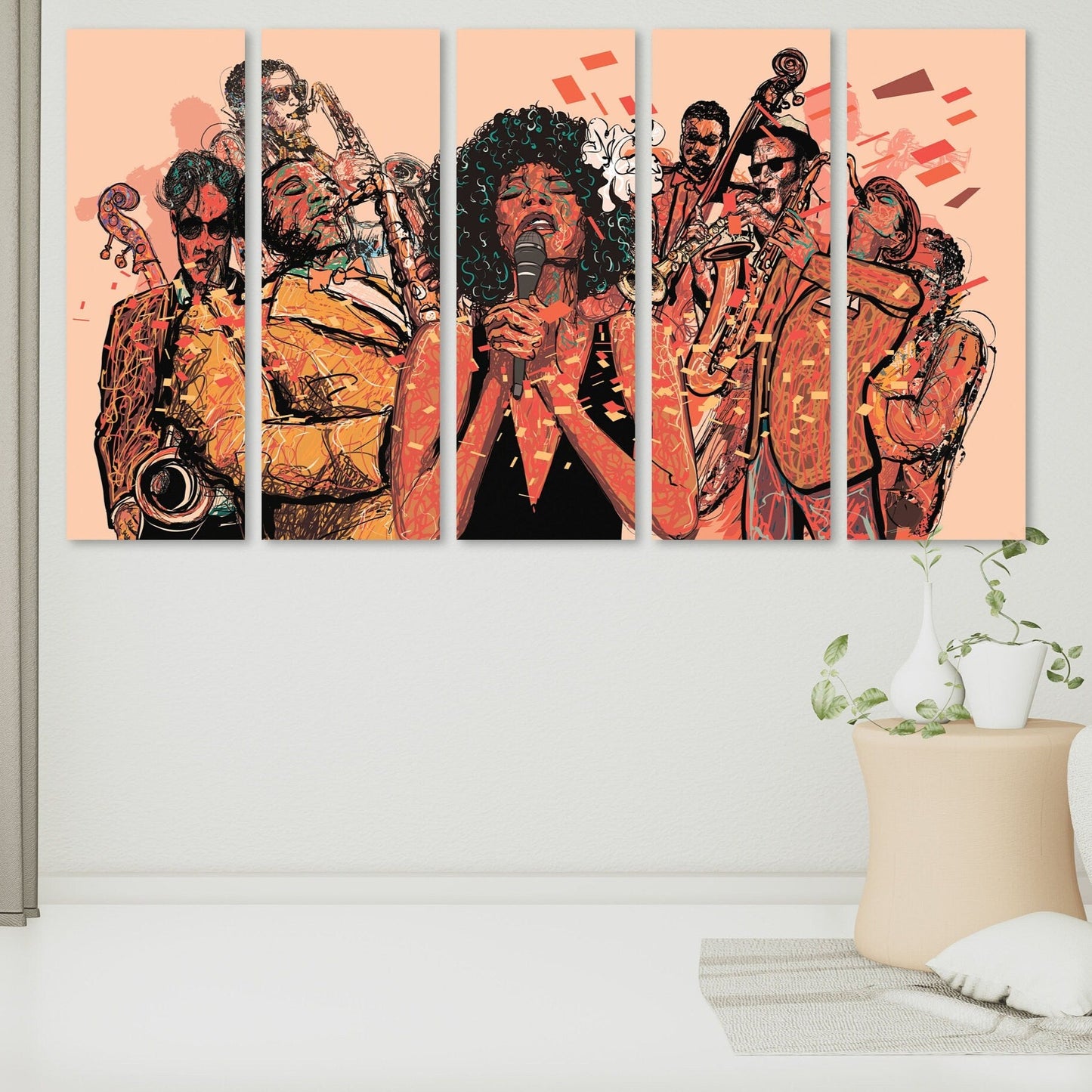 Woman singer print music wall art jazz wall decor canvas painting music wall art canvas wall art painting of music jazz art decorative Gift
