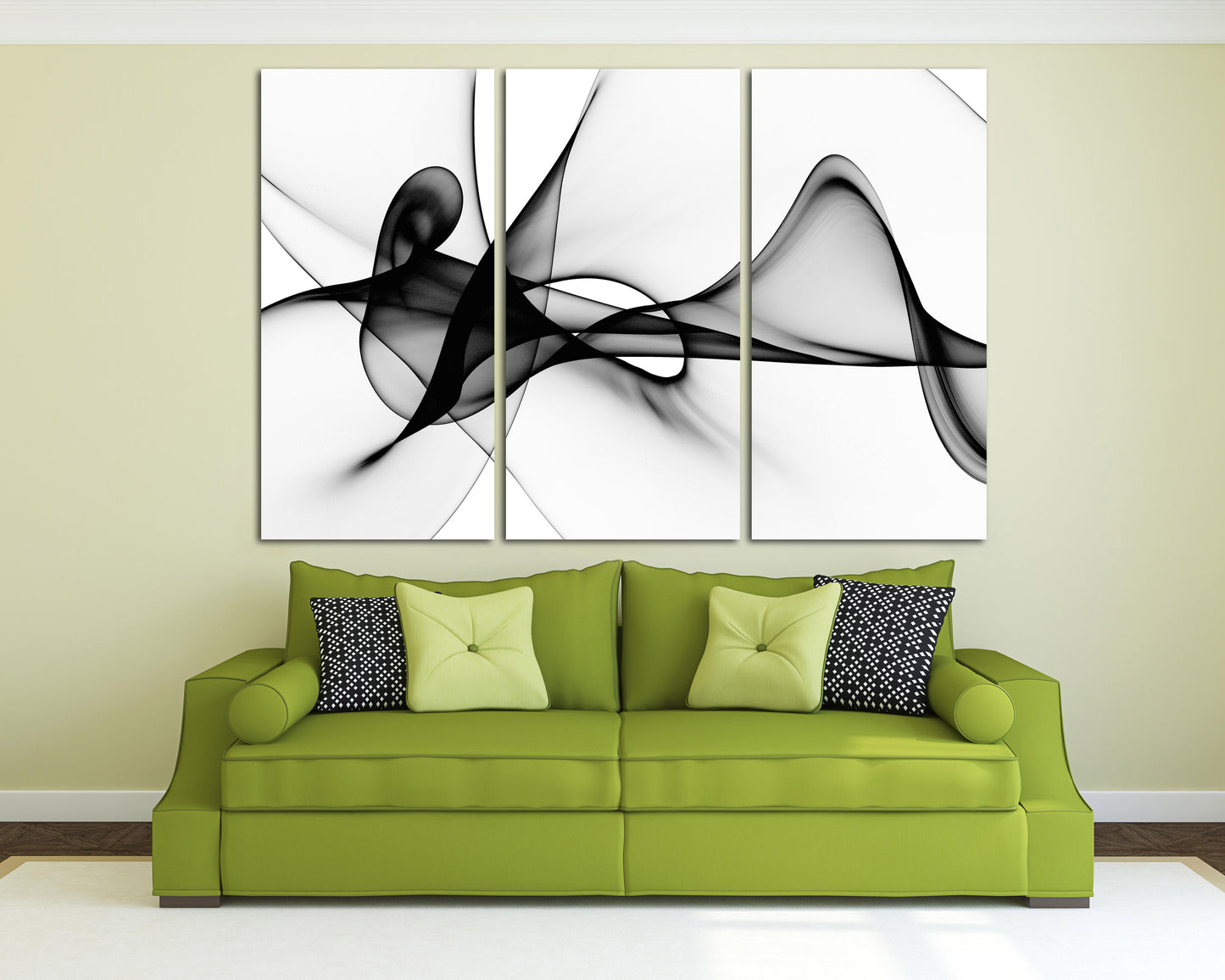 Black and white art Multi panel canvas Multi panel wall art dining room wall decor Abstract wall art Abstract painting Extra large wall art