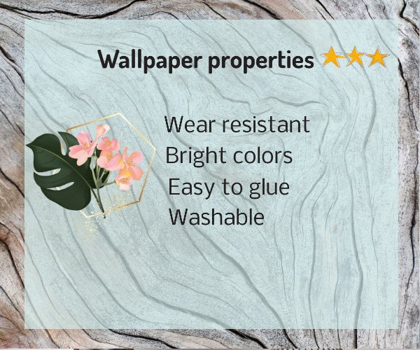 Dark tropical wallpaper Geometric patterns wallpaper Self adhesive mural Peel and stick Wall mural prints Home wall decor