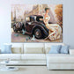 Retro aristocratic lady wall art Aesthetic room decor vintage oil painting on canvas Retro car wall art