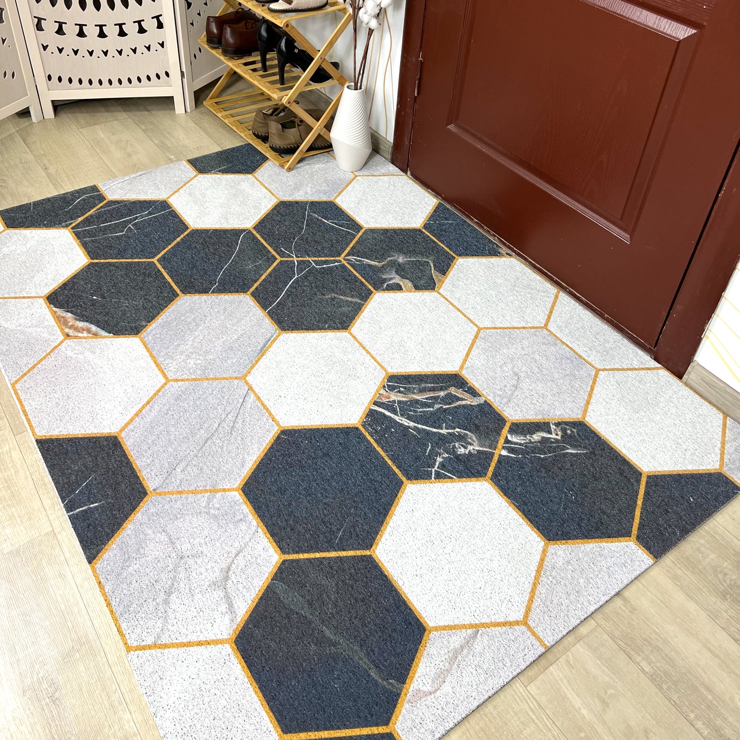 Schutzteppich, rutschfeste Matte für Eingangstüren „Zebra“