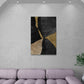 Abstract wall art, black and gold art print, geometric canvas print, modern framed artwork, contemporary wall art, gift for him, office wall art