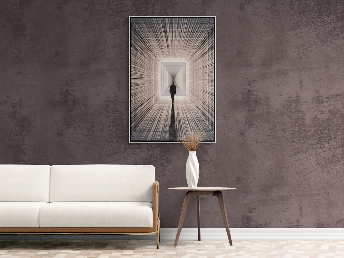 Large abstract framed wall art, Contemporary canvas print, Dark artwork, Modern wall art fot living room