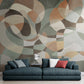 Abstract extra large wallpaper, self adhesive neutral wall mural, accentual removable wallpaper, living room wall mural