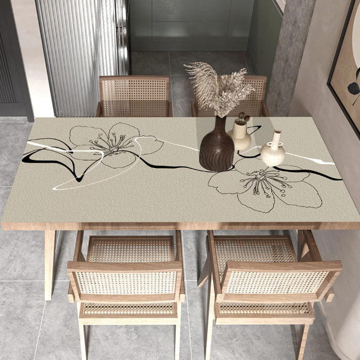 Tischdecke mit Lederprint, Tischschutz, für die Küche "Sakura"