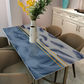 Rechteckige Tischdecke nach Maß für die Küche, Küchenauflage mit Muster „Blue Feathers“