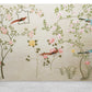 Birds and trees wall mural, botanical japandi wallpaper, self adhesive sakura blossom wall mural, floral oriental wall mural, chinoiserie wallpaper, peel and stick wallpaper mural for bedroom