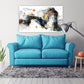 Abstract wall art paintings on canvas, blue wave abstract home wall decor, canvas painting, housewarming gift abstract print