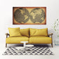 World map wall art paintings on canvas home wall decor canvas painting vintage world map custom world map living room art multi panel art