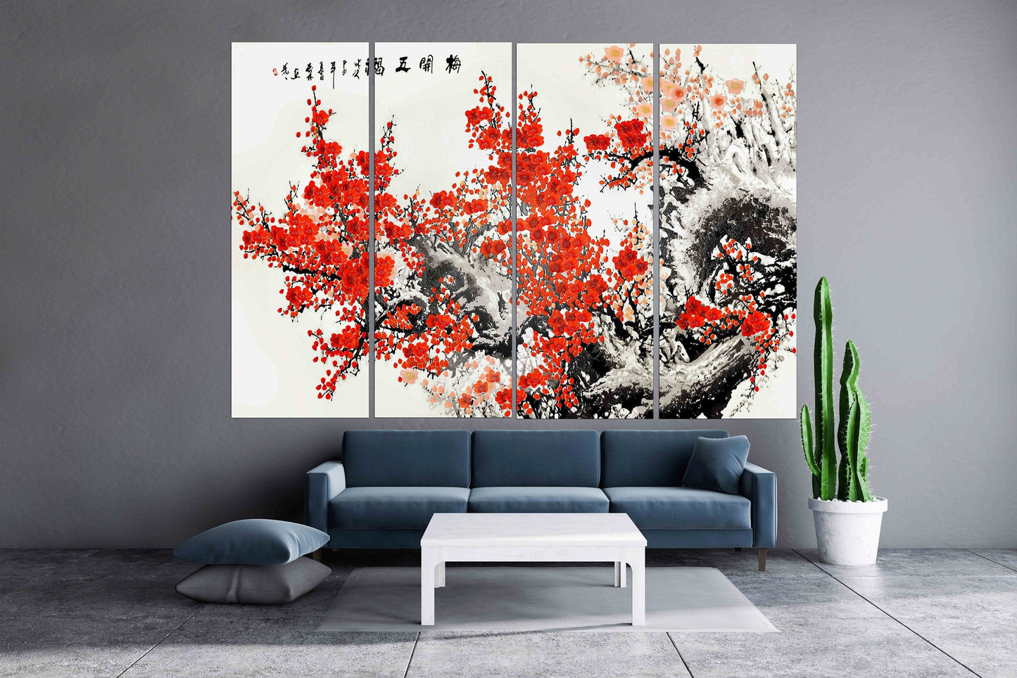 Sakura bonsai tree Sakura blossoms Floral wall art  japanese wall art canvas  japanese prints wall art asian wall art huge wall art