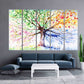 4 seasons tree wall art Four season tree Large canvas art canvas painting Multi panel wall art Extra large wall art
