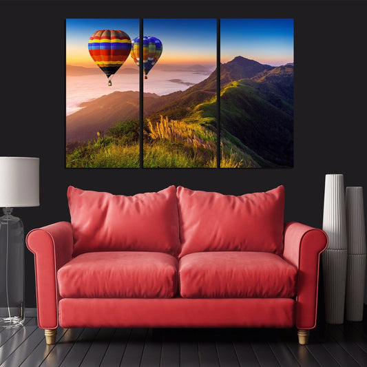 Landscape wall decor Nature wall art paintings on canvas farmhouse wall decor home wall decor canvas painting balloon wall art