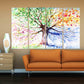 4 seasons tree wall art Four season tree Large canvas art canvas painting Multi panel wall art Extra large wall art