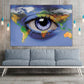 Blue eye painting World map wall art home wall decor canvas painting extra large wall art world map of the world wall art