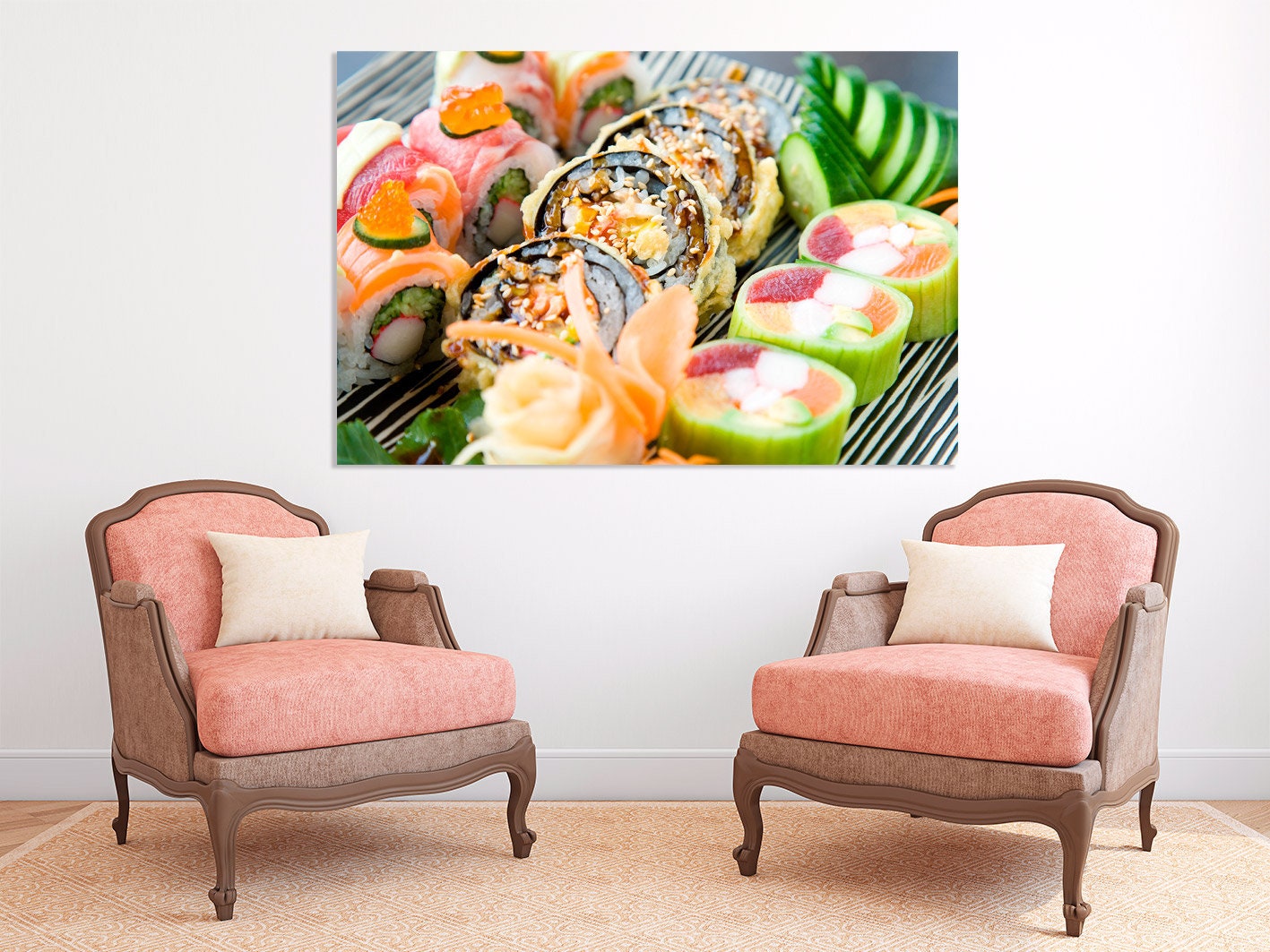 Sushi wall art Kitchen wall decor Kitchen wall art kitchen canvas Extra large wall art Multi panel wall art Canvas wall art