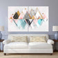 Geometric wall art Abstract wall art paintings on canvas Home wall decor Canvas painting Huge wall art Multi panel wall art