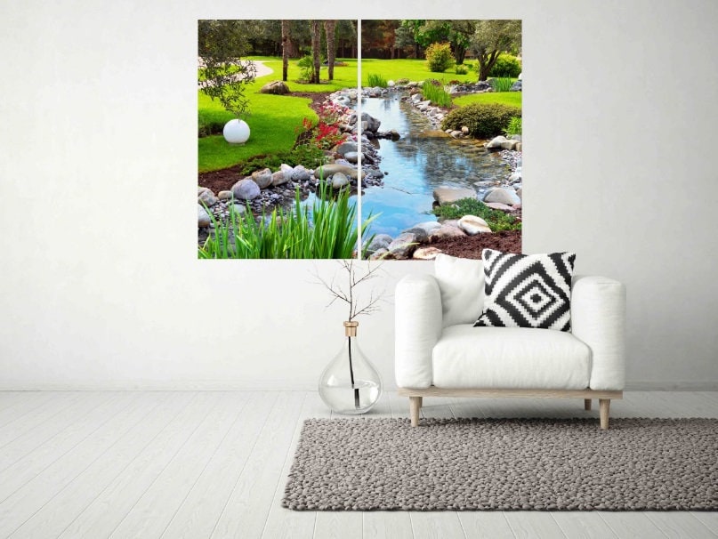 Print wall art Nature painting Forest wall art paintings on canvas home wall decor wood wall art extra large wall art